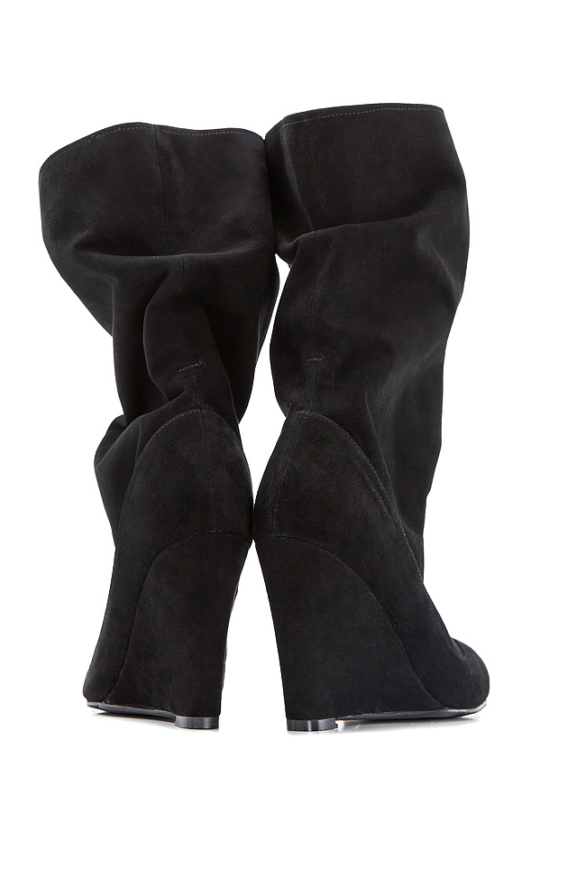 Suede wedge knee boots Hannami image 2