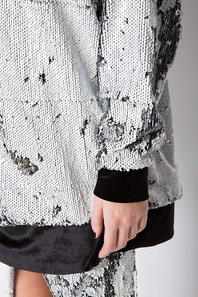 Sequined velvet sweatshirt Zenon image 5