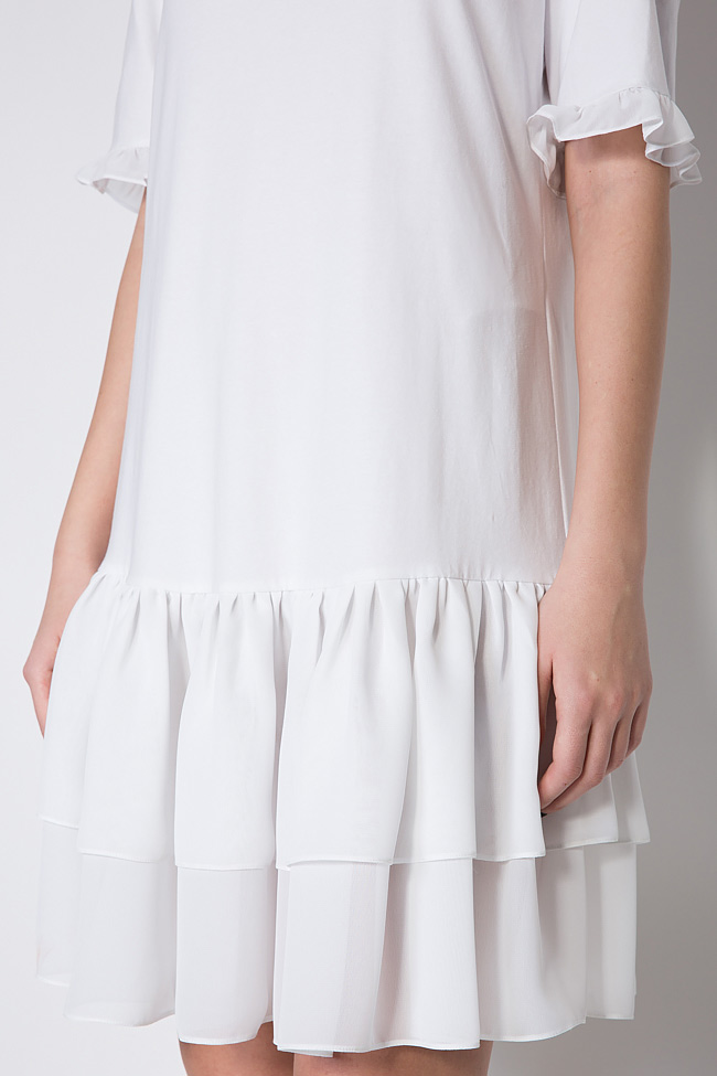 Ruffled cotton-jersey mini dress Ronen Haliva image 3