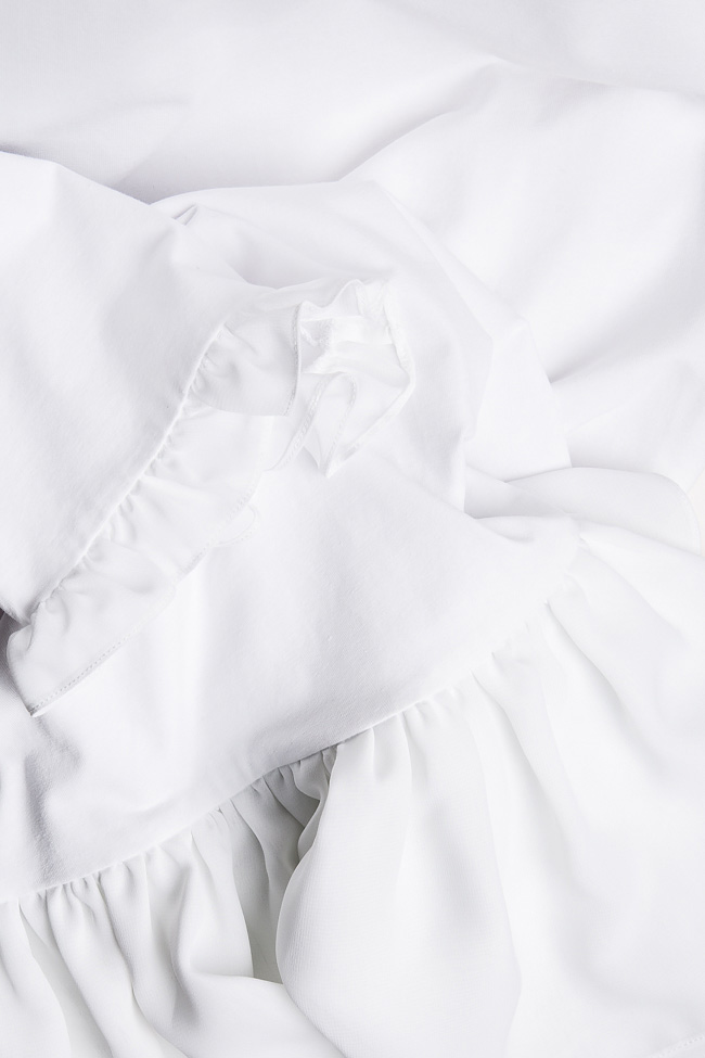 Ruffled cotton-jersey mini dress Ronen Haliva image 4