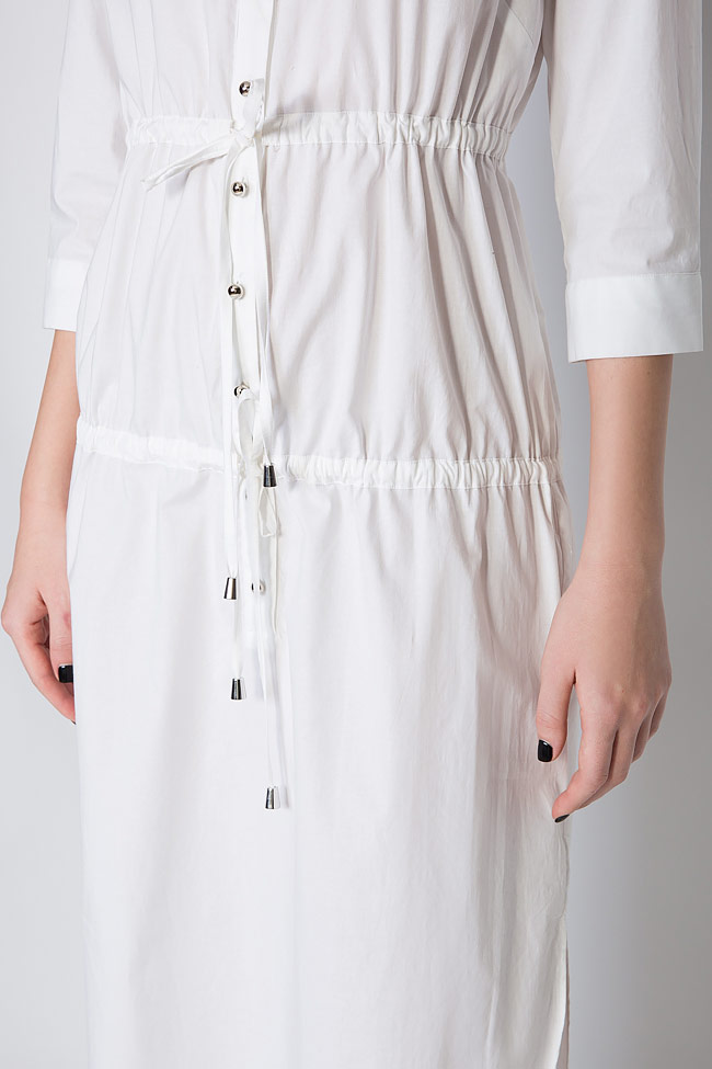 Cotton-poplin asymmetric shirt dress Ronen Haliva image 3