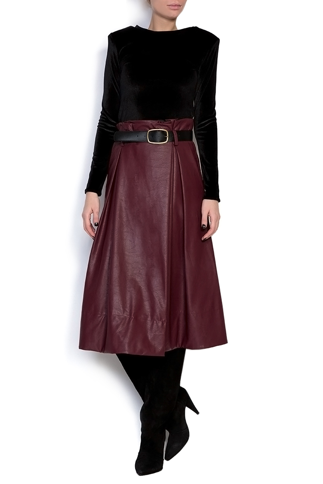 Belted faux-leather skirt Lure image 0
