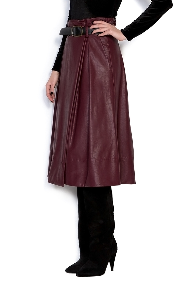 Belted faux-leather skirt Lure image 1