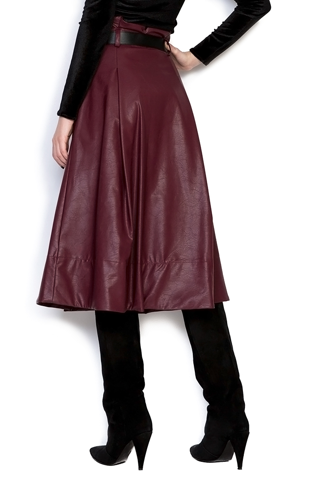 Belted faux-leather skirt Lure image 2