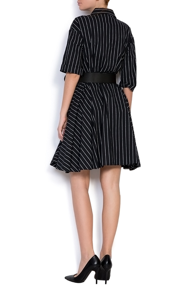Striped cotton belted mini dress Lure image 2