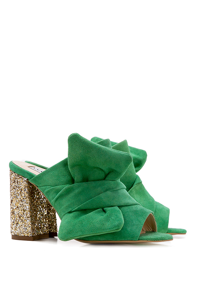 Knotted sequined suede mules Ana Kaloni image 1