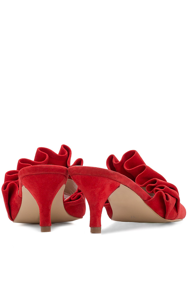 Ruffle-trimmed suede sandals Ana Kaloni image 2