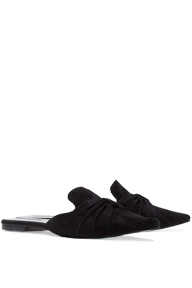 Knotted suede slides Ana Kaloni image 1