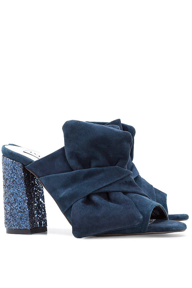 Knotted sequined suede mules Ana Kaloni image 1
