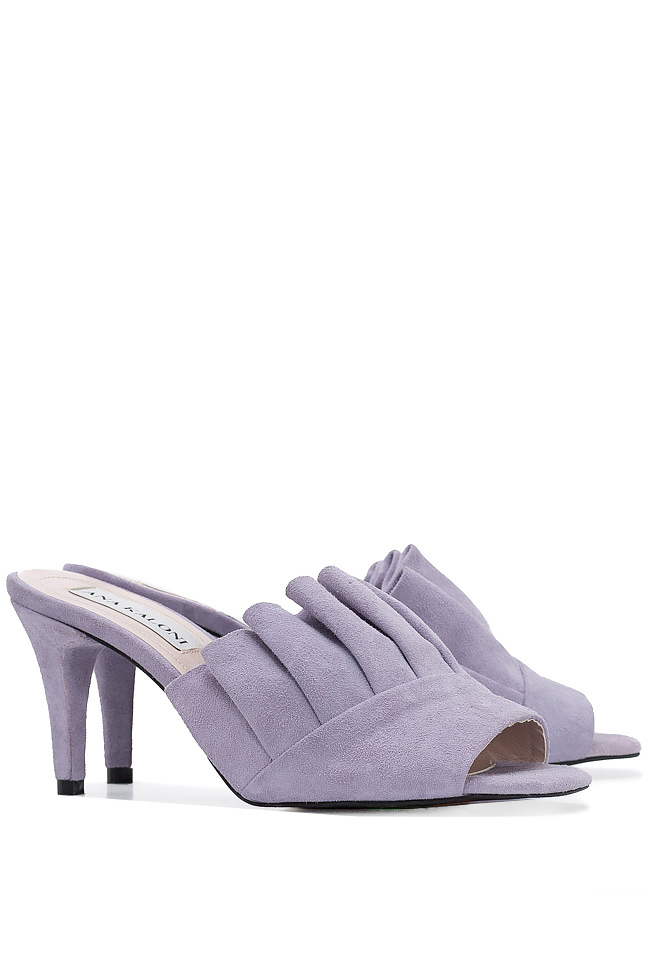Ruffle-trimmed suede sandals Ana Kaloni image 1
