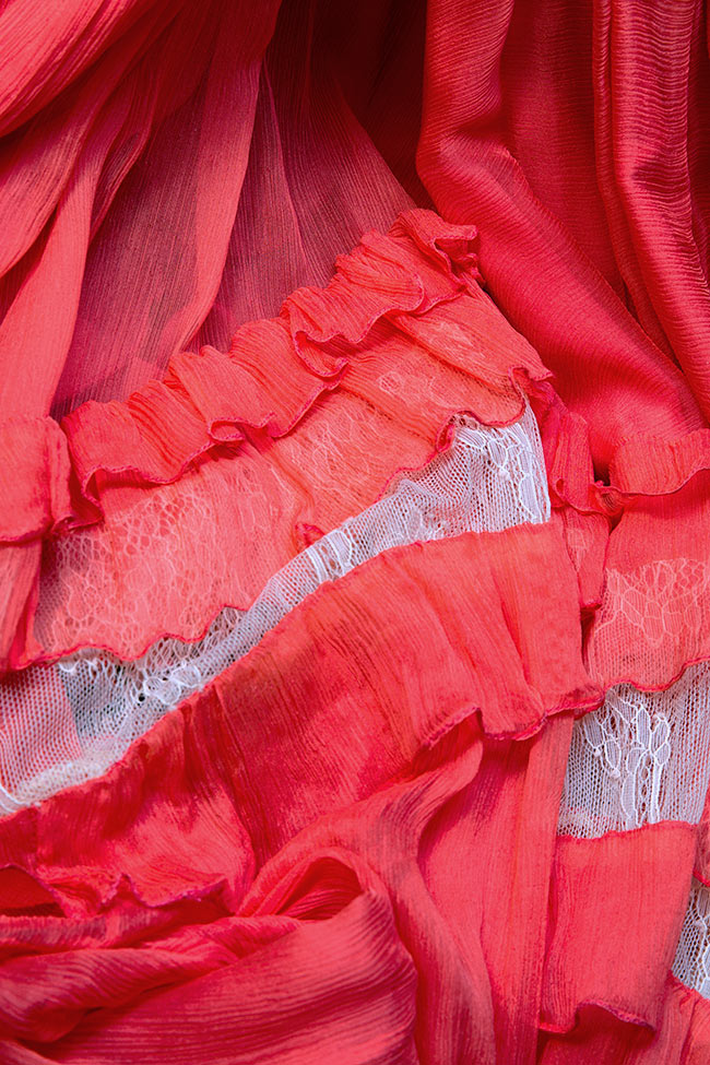 Robe à volants en soie et en dentelle Lynette Mirela Diaconu  image 4