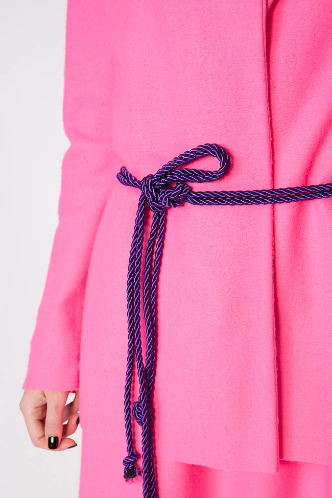 Belted wool and cashmere-blend blazer Dorin Negrau image 4