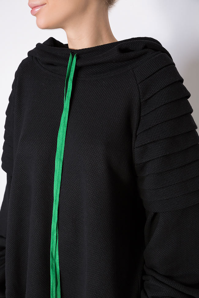 Veste asymétrique en coton à capuche Dorin Negrau image 4