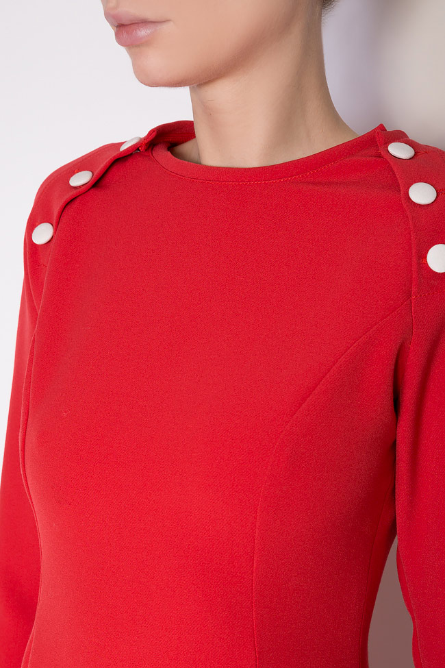 Button-embellished stretch-cotton dress Izabela Mandoiu image 3