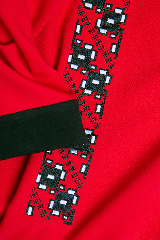 Embroidered stretch-cotton midi dress Izabela Mandoiu image 4