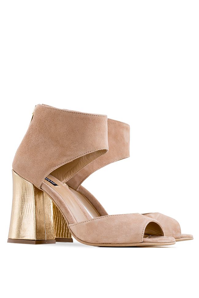 Suede and metallic leather sandals Hannami image 1