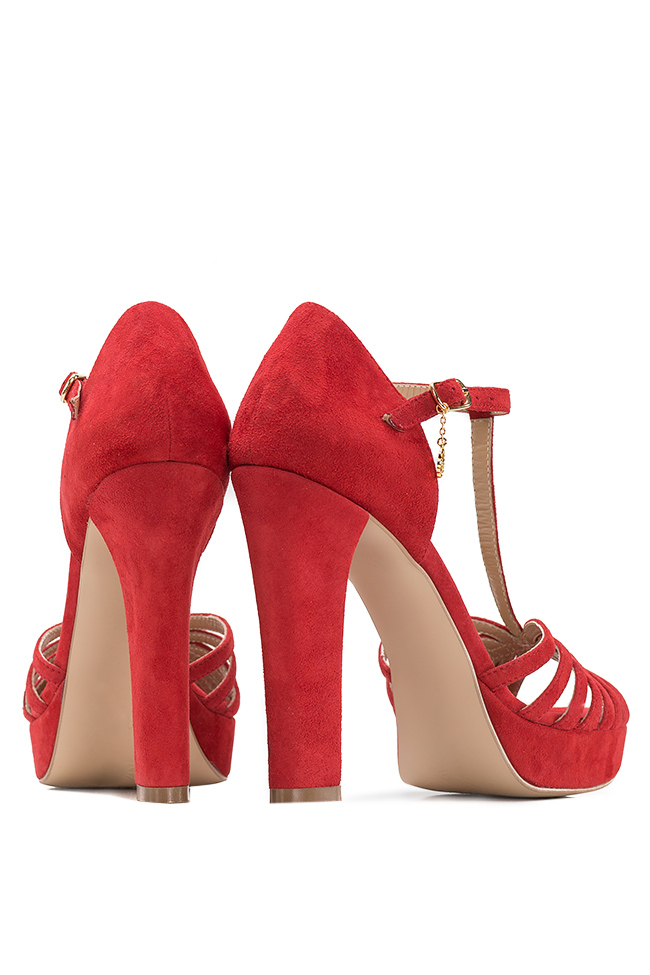 Red suede sandals Hannami image 2