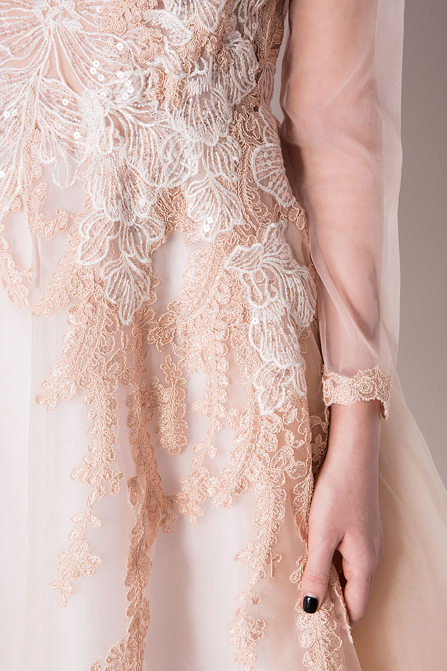Embellished lace tulle midi dress Bien Savvy image 3