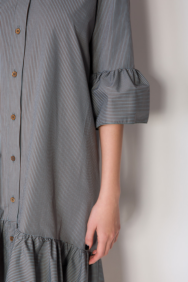 Striped cotton shirt dress Bluzat image 3