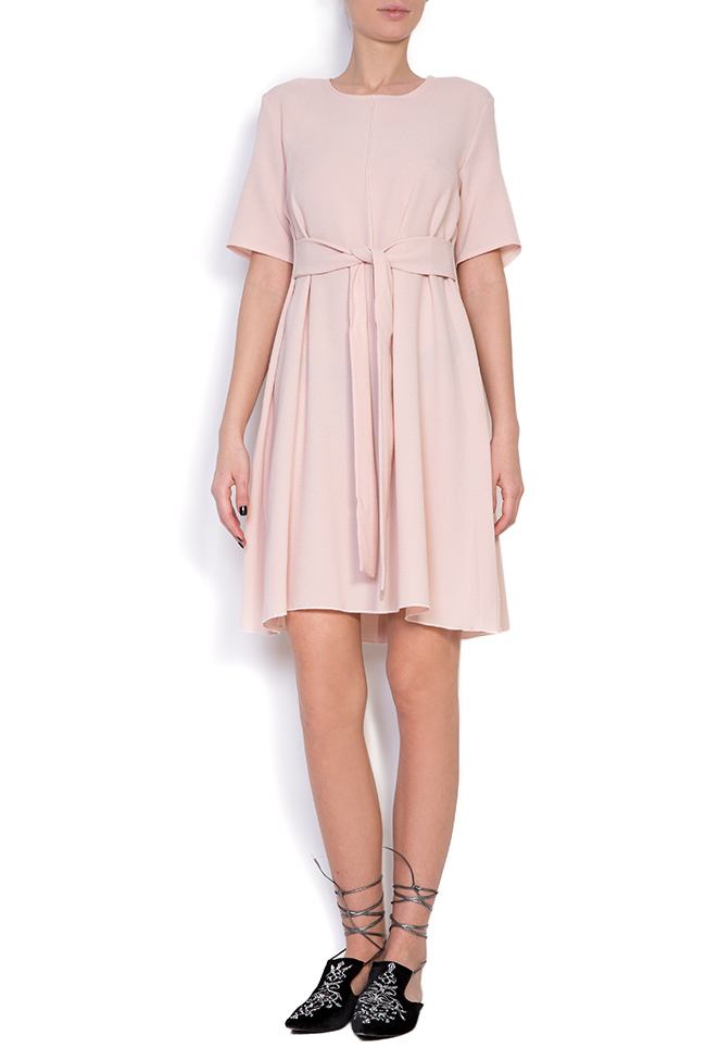 Belted cotton crepe mini dress Bluzat image 0