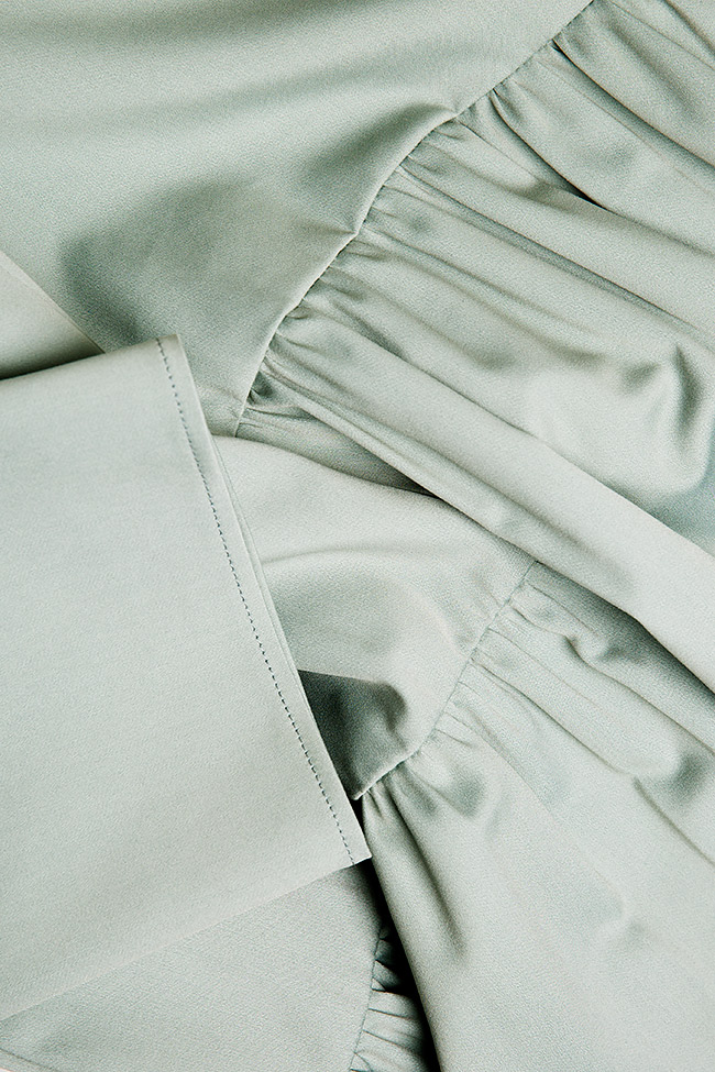 Asymmetric ruffled cotton mini dress Bluzat image 4