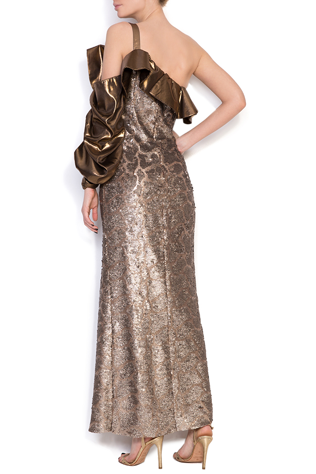 Liana one-shoulder sequined tulle gown Simona Semen image 2