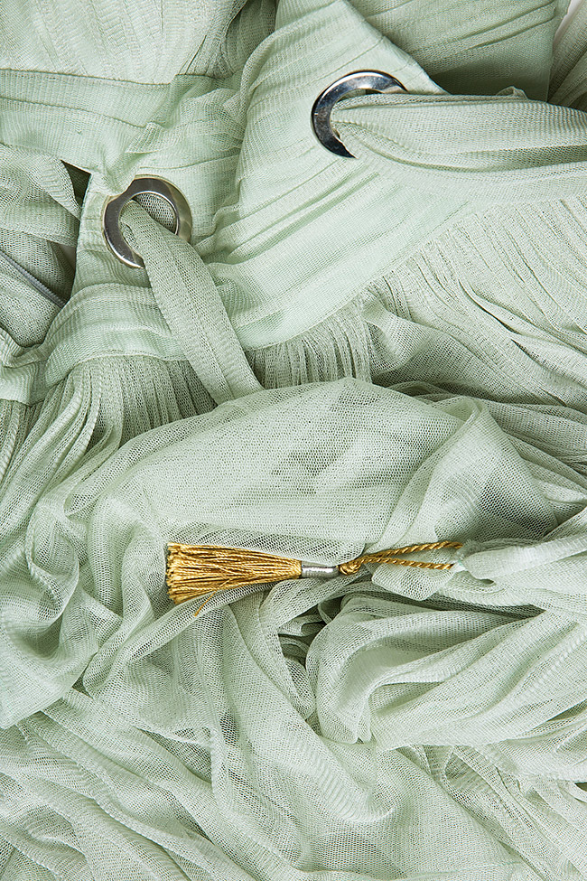 Robe en tulle de soie, avec pampilles Elena Perseil image 4