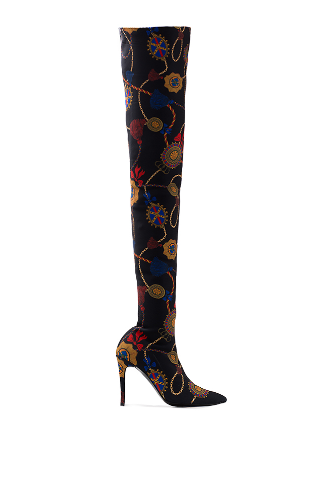 Stretch-crepe over-the-knee boots Ana Kaloni image 0