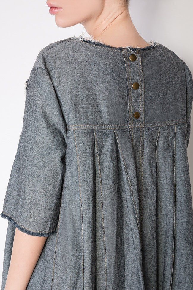 Gray cotton denim cardigan Reprobable image 3