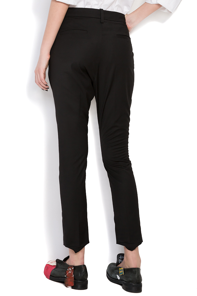 Wrap-effect cotton-blend tapered pants Reprobable image 2