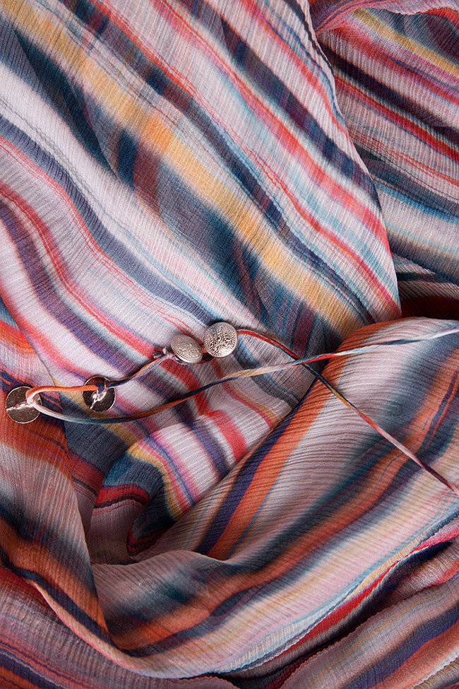 Robe asymétrique en mousseline de soie, Wind Manuri image 4