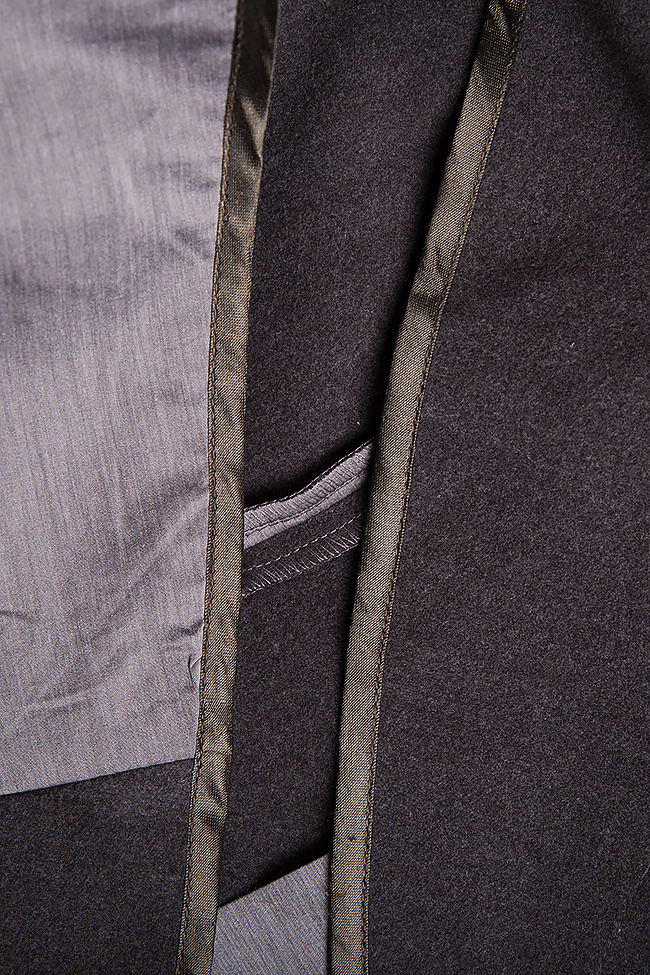 Asymmetric cotton-blend blazer Reprobable image 4