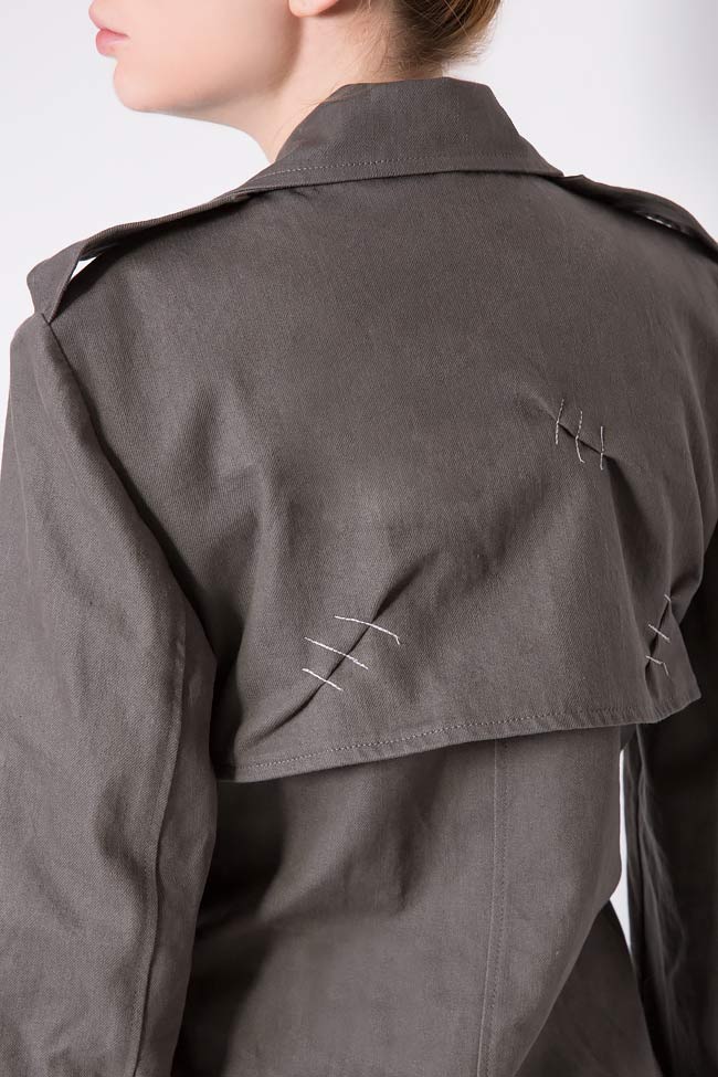 Manteau en denim avec poches surdimensionnées Reprobable image 3