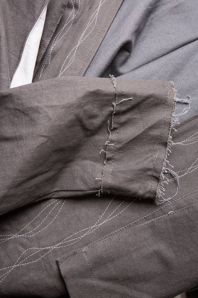 Manteau en denim avec poches surdimensionnées Reprobable image 4