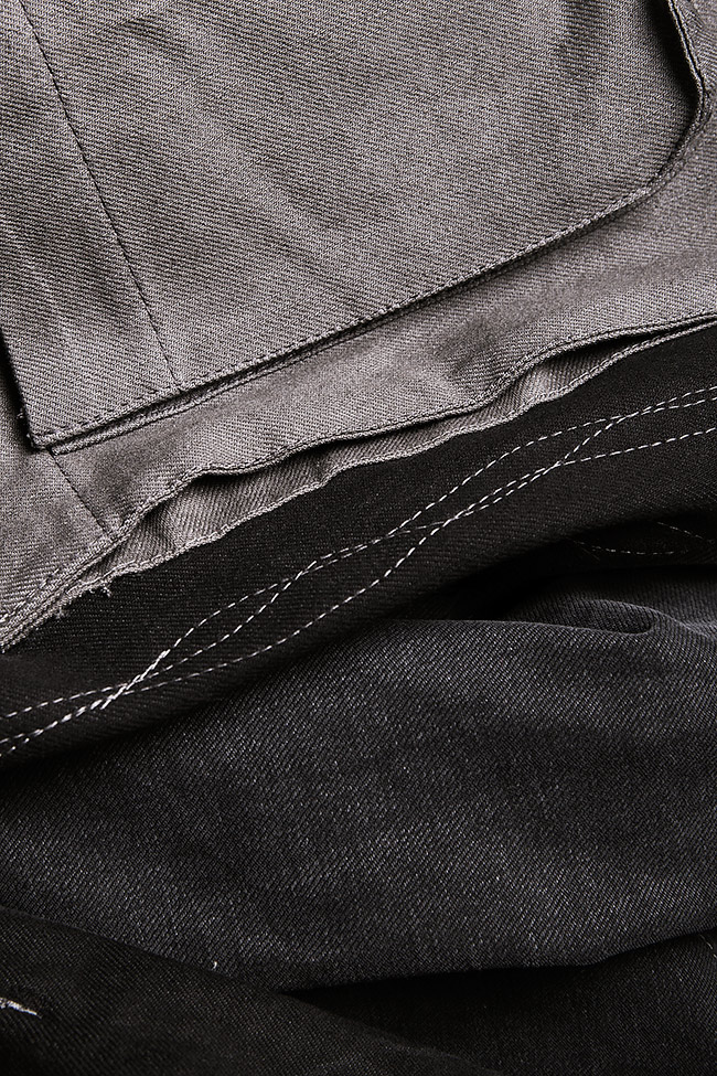 Manteau en denim de coton avec des poches surdimensionnées Reprobable image 5