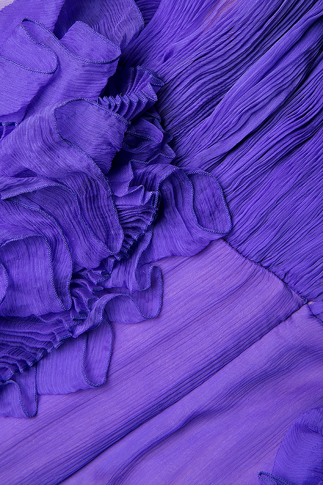 Robe à volants, en soie plissée Dorin Negrau image 4