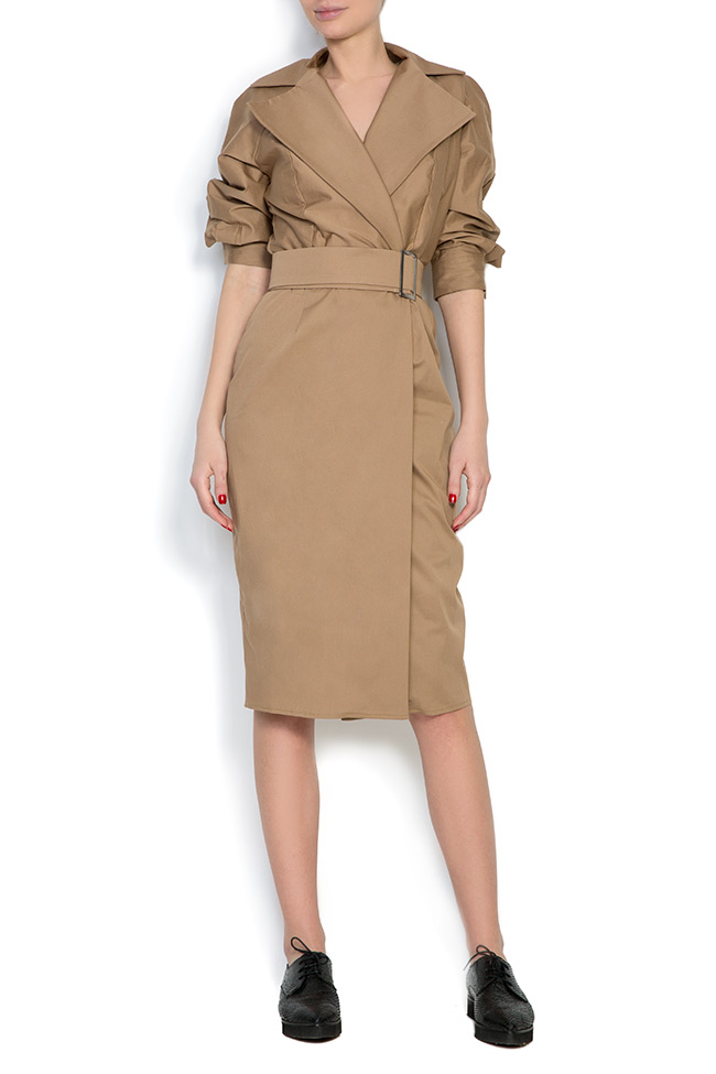 Belted cotton wrap dress Cloche image 0