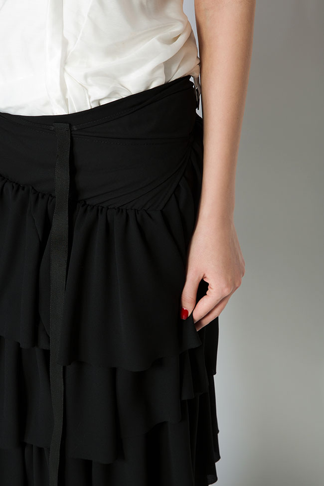 Apron ruffled crepe maxi skirt Studio Cabal image 3