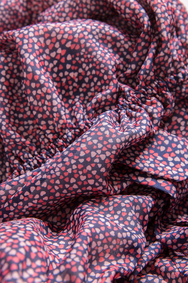 Robe en crête de soie mélangée, épaules dénudées  Lure image 4