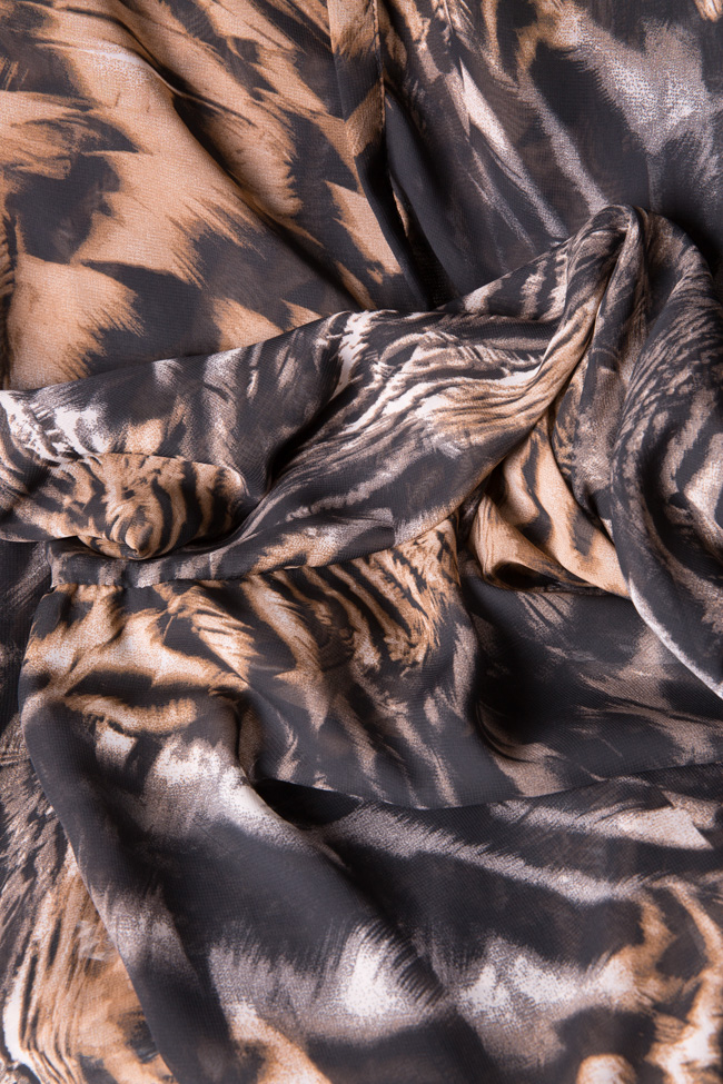 Printed silk-blend chiffon maxi dress Zenon image 4