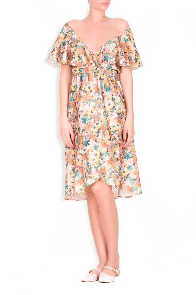 فستان فلوال مع الكشكش من النيوبرين ليور image 0