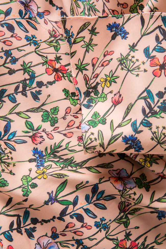 Ruffled floral-print wrap dress Lure image 4