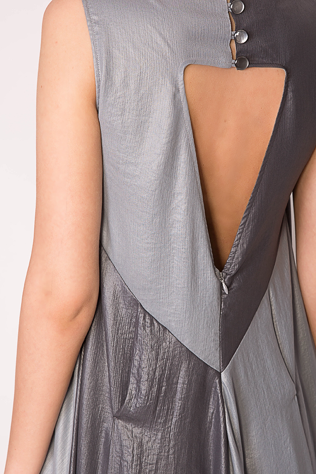 Study open-back asymmetric metallic mini dress Alexandra Ghiorghie image 3