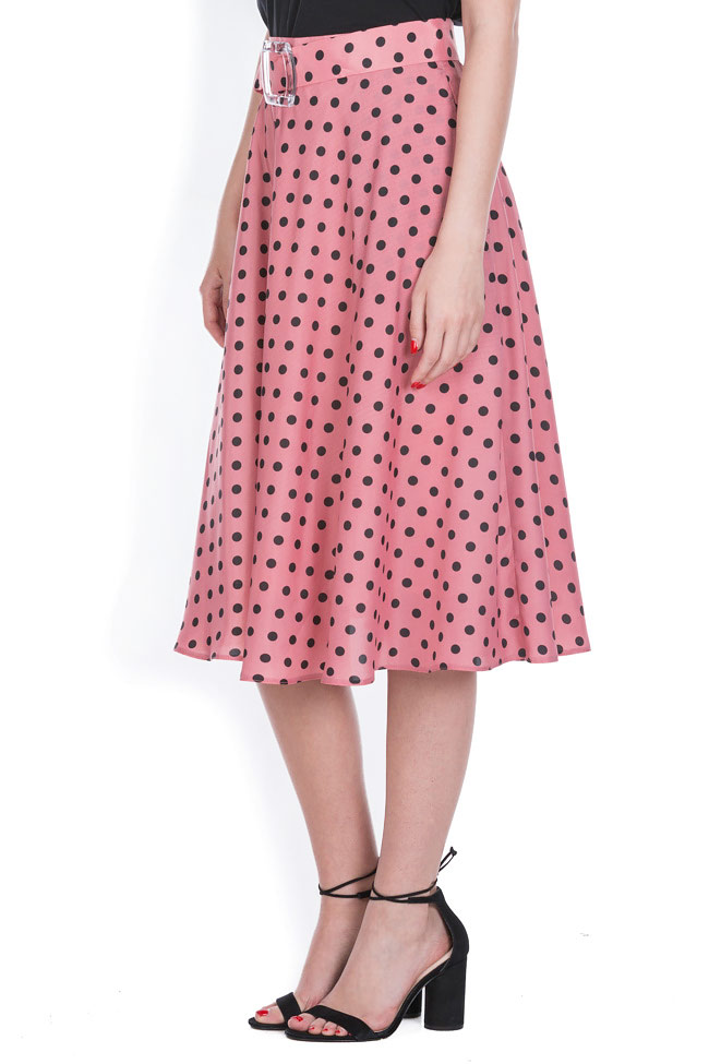 Belted polka-dot midi skirt Lure image 1