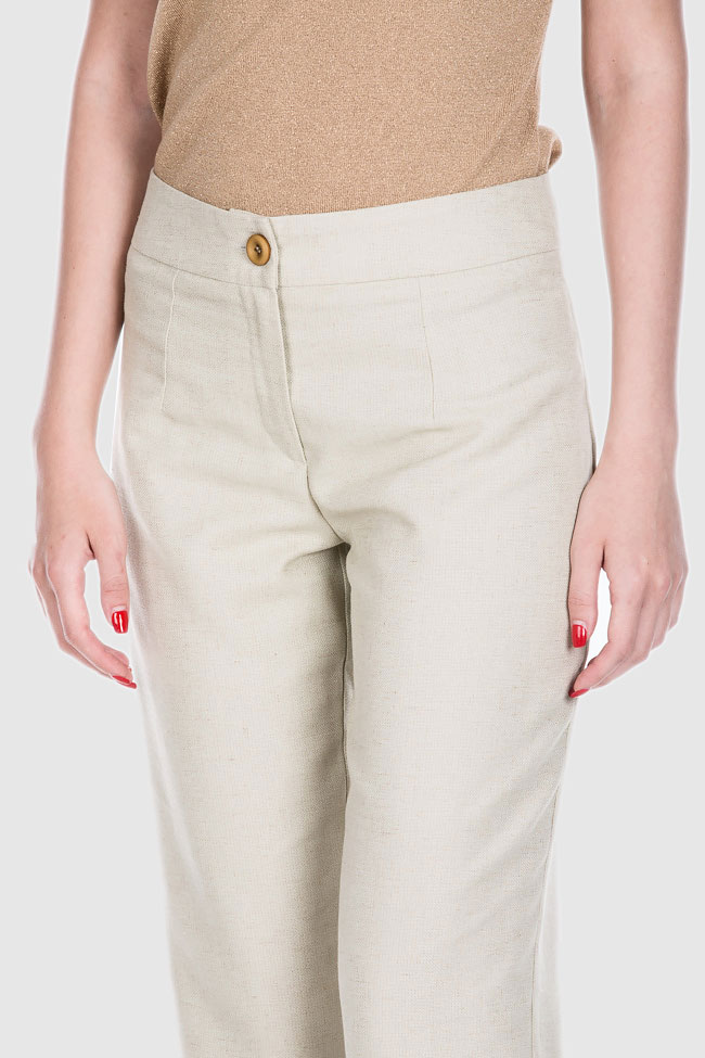 Linen straight-leg pants Bluzat image 3