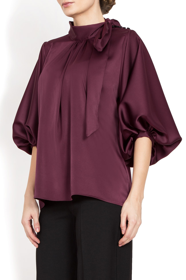 Satin blouse with scarf BADEN 11 image 1