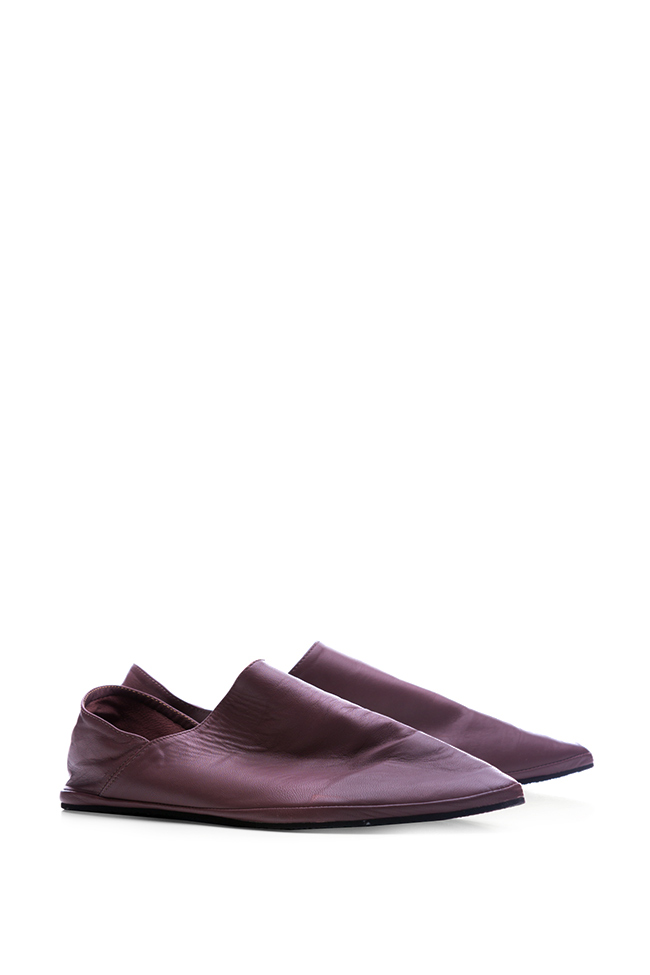 Leather collapsible-heel loafers Zenon image 1