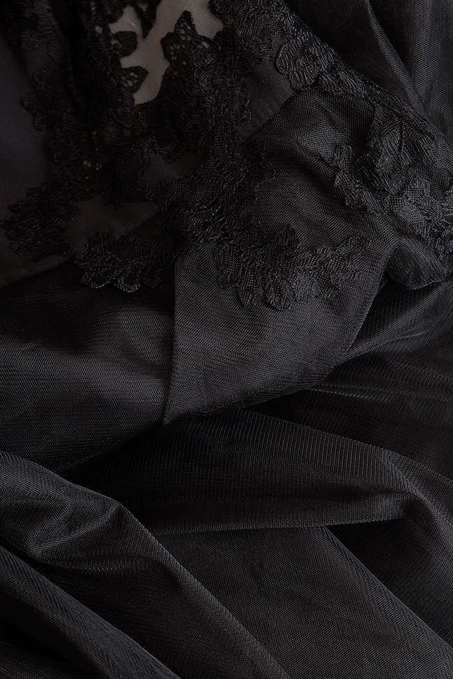 Robe en soie et tulle brodée avec dentelle Alina Cernatescu image 4