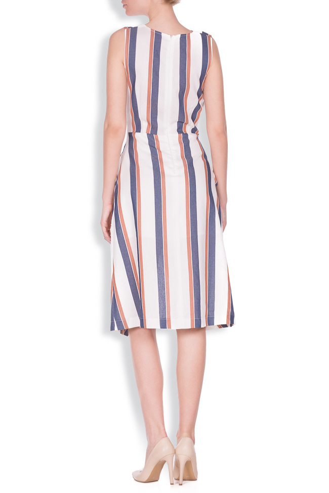 Wrap-effect striped cotton-blend midi dress AD The Brand image 2