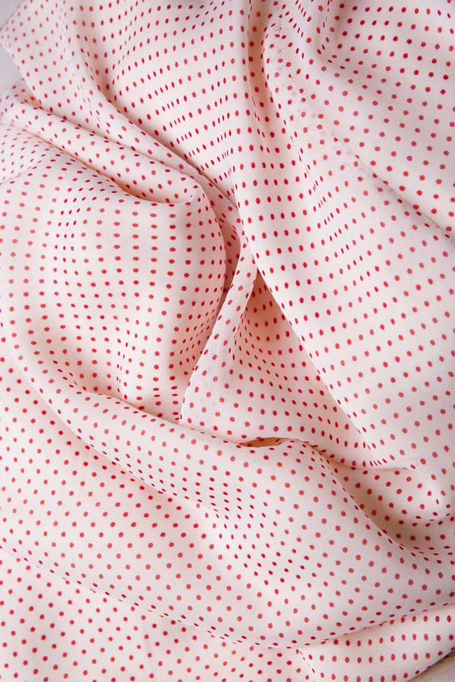 Polka-dot print crepe skirt Oana Manolescu image 4